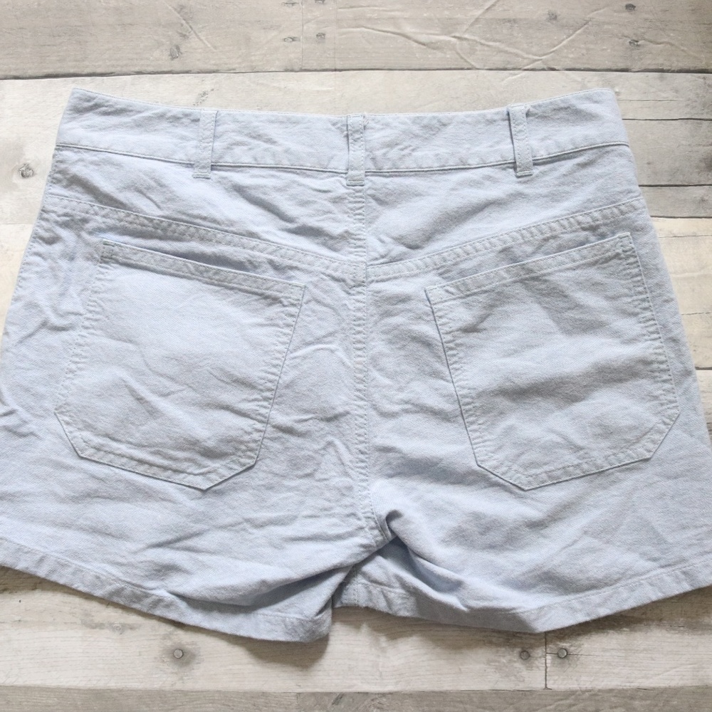 A.P.C. LIGHT BLUE COTTON MID-RISE SHORTS - Picture 3 of 7